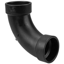 2 HUB LONG TURN DWV 90° ELBOW ABS BLACK