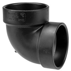 2 HUB DWV 90° ELBOW ABS BLACK