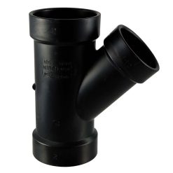 3 HUB DWV 45° PIPE WYE ABS BLACK