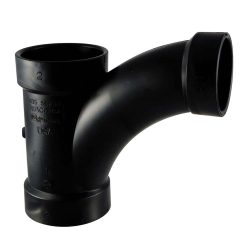 1-1/2 HUB ABS 1/8 BEND DWV COMBO TEE WYE