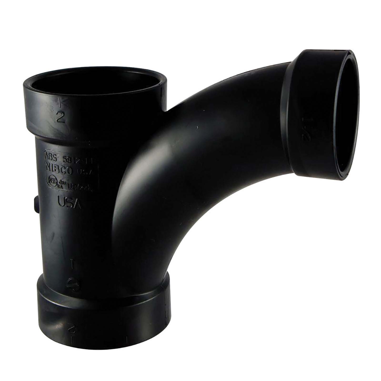 2 X 2 X 1-1/2 HUB ABS 1/8 BEND DWV COMBO TEE WYE 1 2 X 2 X 1-1/2 HUB ABS 1/8 BEND DWV COMBO TEE WYE