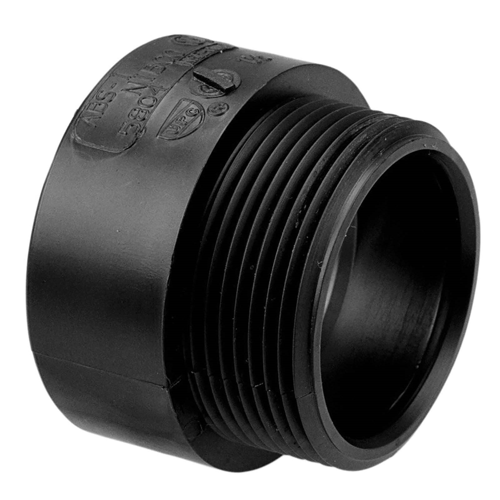 3 X 3 HUB X MIPT SCH 40 DWV ADAPTER ABS BLACK 1 3 X 3 HUB X MIPT SCH 40 DWV ADAPTER ABS BLACK