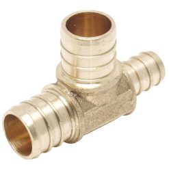 1 X 3/4 X 3/4 PEX PROSERIES BRASS REDUCING TEE