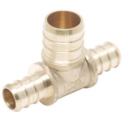 1/2 X 1/2 X 3/4 PEX PROSERIES BRASS REDUCING TEE