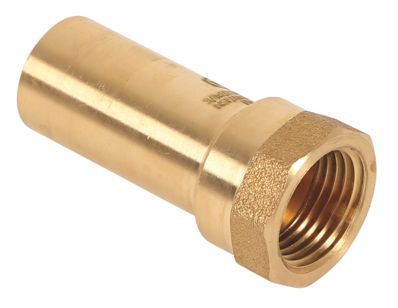 3/8 FPT X 1/2 FTG BRASS ADAPTER 1 3/8 FPT X 1/2 FTG BRASS ADAPTER
