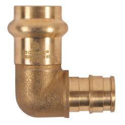 2 PRESS X 2 PEX EXPANSION BRASS 90 DEG ADAPTER ELB