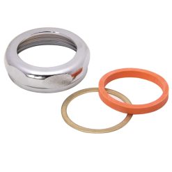 S/J NUT 1-1/4X1-1/4 BRASS CH W/WSHR & RING