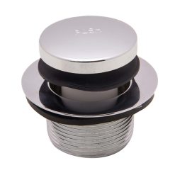 CHROME PLATED TOUCH TOE STYLE BATH DRAIN ASSEMBLY
