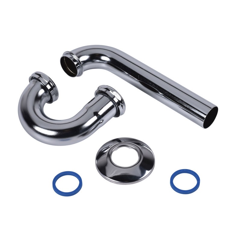 1-1/4 P-TRAP W/ROD BRA NUTS 20GA, CH 1 1-1/4 P-TRAP W/ROD BRA NUTS 20GA, CH