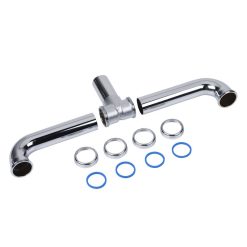 1-1/2CTR OUTLET SINK WASTE 17GA,SJ,CH,BAFFLE,W/ROD