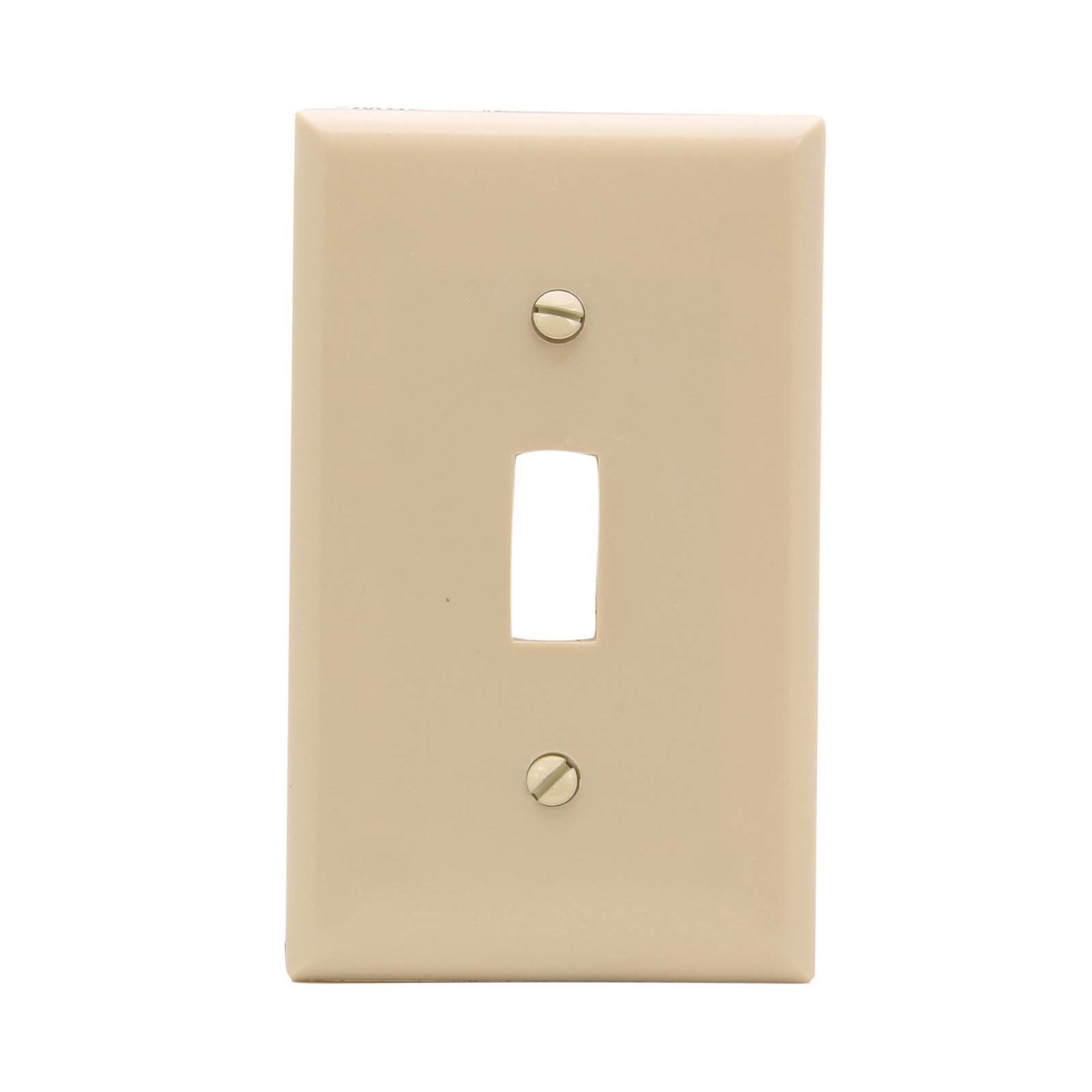 BAKELITE PLASTIC SWITCH WALL PLATE, IVORY, 1 GANG 1 BAKELITE PLASTIC SWITCH WALL PLATE, IVORY, 1 GANG