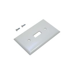BAKELITE PLASTIC SWITCH WALL PLATE, WHITE