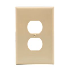 BAKELITE PLASTIC DUPLEX RECEPTACLE WALL PLATE, IVO