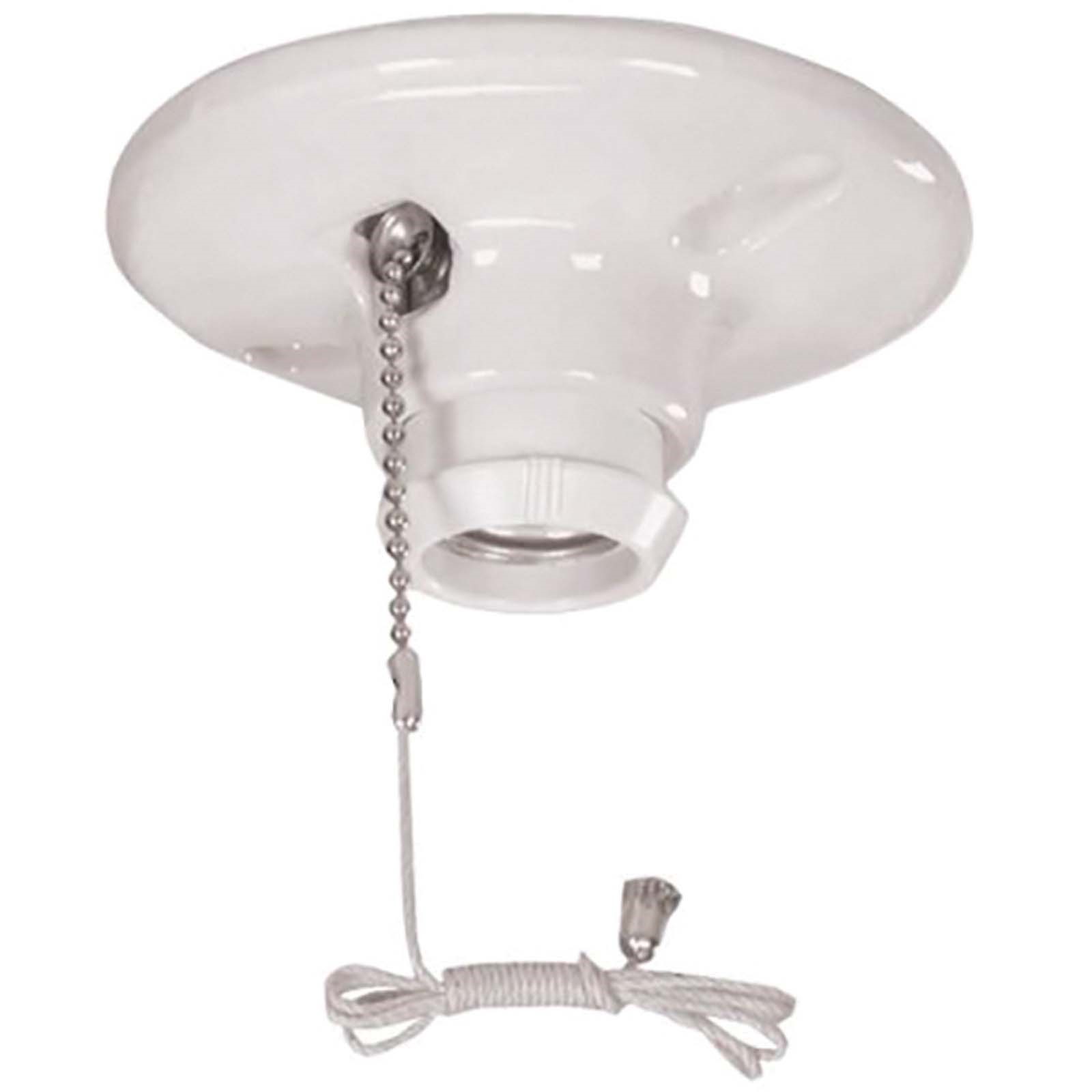 2-PIECE PULL CORD RECEPTACLE, WHITE, 250 V 1 2-PIECE PULL CORD RECEPTACLE, WHITE, 250 V