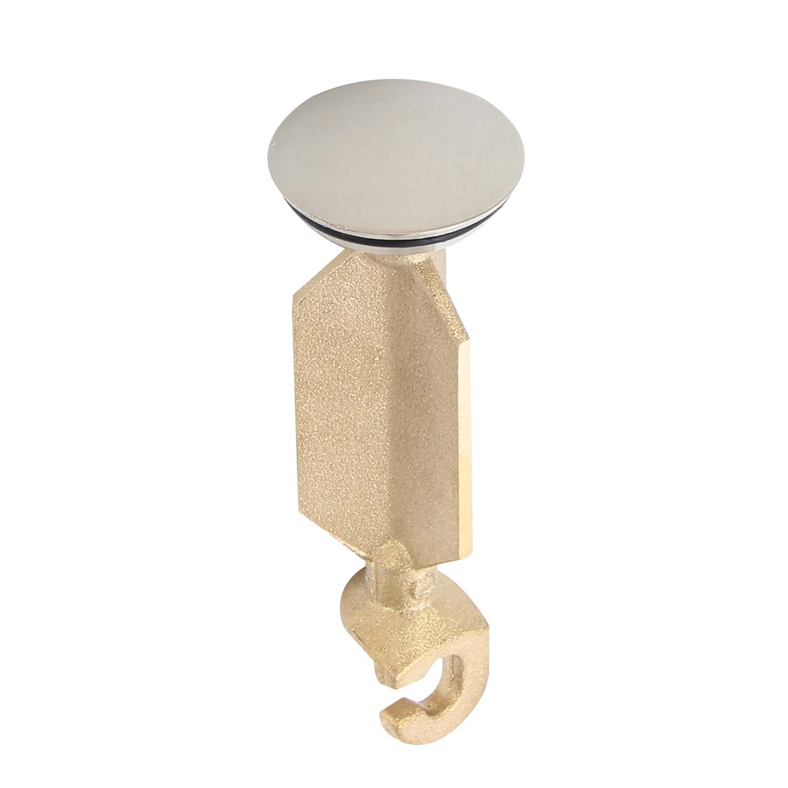 BRASS POP-UP STOPPER BRUSHED NICKEL 1 BRASS POP-UP STOPPER BRUSHED NICKEL