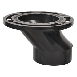 5831 OFFSET CLOSET FLANGE, 3 ID X 4 OD, ABS