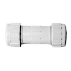 2 IPS PVC SCH 40 COMPRESSION COUPLING WHITE
