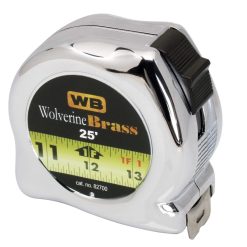 CHROME STEEL BLADE PROFESSIONAL TAPE MEASURE, 25 F