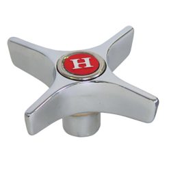 CHROME PLATED 22-POINT BROACH HOT X-ARM HANDLE FOR
