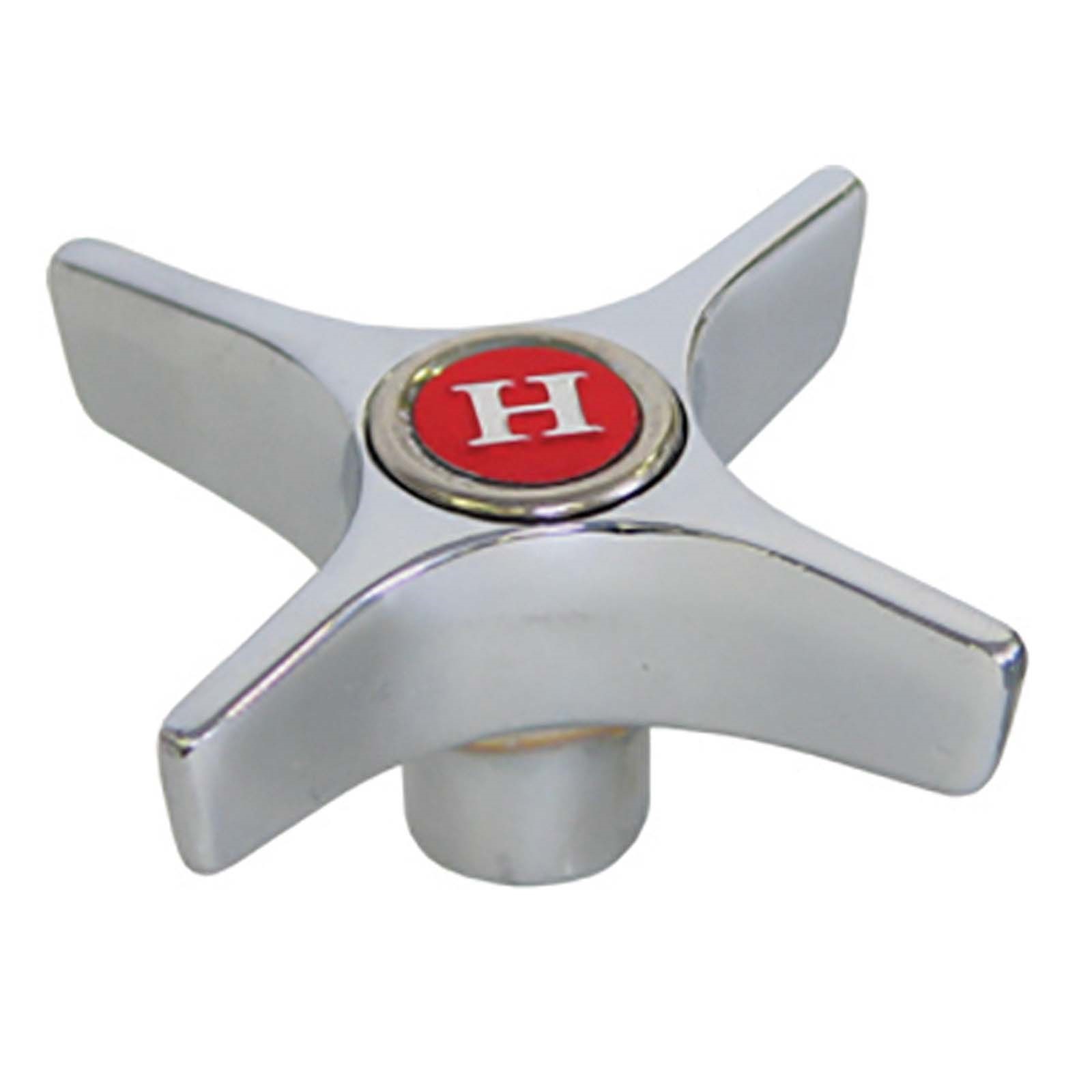 CHROME PLATED 22-POINT BROACH HOT X-ARM HANDLE FOR 1 CHROME PLATED 22-POINT BROACH HOT X-ARM HANDLE FOR