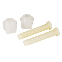 3/8 TOILET SEAT HINGE BOLTS, WHITE (RETAIL)