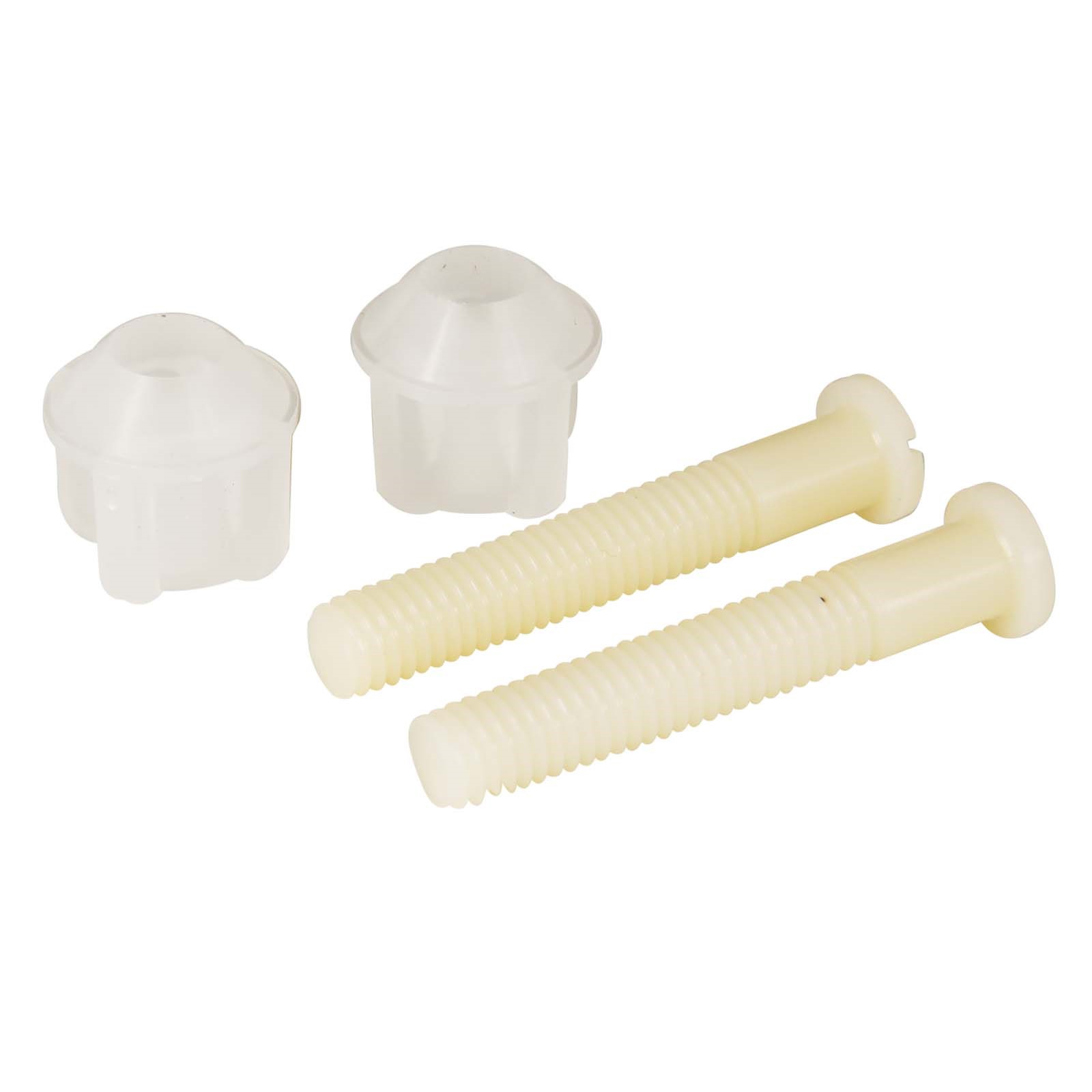 3/8 TOILET SEAT HINGE BOLTS, WHITE (RETAIL) 1 3/8 TOILET SEAT HINGE BOLTS, WHITE (RETAIL)