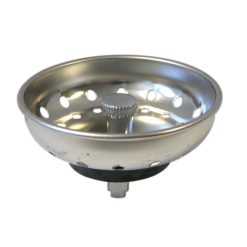 BASKET STRAINER W/STATIONARY POST, SS, 3-1/2”