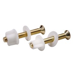 7/16 TOILET SEAT BOLTS, BRASS PLATED (RETL)