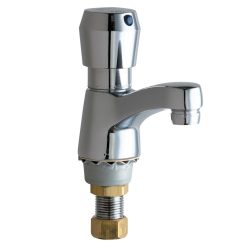 DECK MOUNT SINGLE HOLE METERING FAUCET, PUSH BUTTO