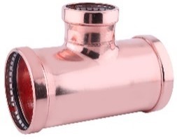 4 PRESS X 4 PRESS X 3 PRESS COPPER REDUCING TEE 1 4 PRESS X 4 PRESS X 3 PRESS COPPER REDUCING TEE