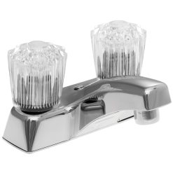 ENCORE 2 HDLE LAVATORY CLEAR ACRYLIC HDLS,L/POP-UP