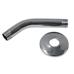 10 CP BRASS SHOWER ARM W/ GRIP FLANGE