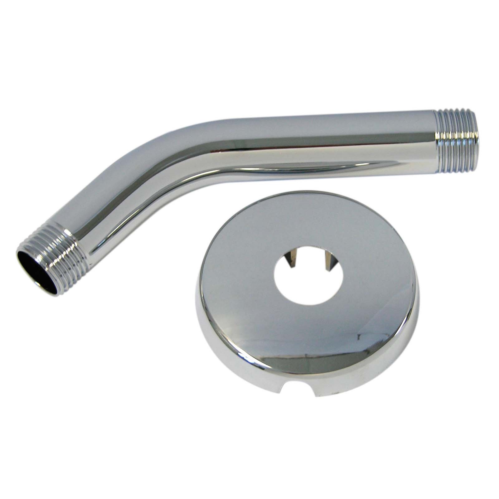 10 CP BRASS SHOWER ARM W/ SCREW FLANGE 1 10 CP BRASS SHOWER ARM W/ SCREW FLANGE