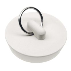 RUBBER DRAIN STOPPER WITH 1-5/8 SPLIT TYPE RING WH