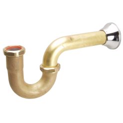 1-1/2 17 GAUGE P-TRAP WITH GROUND JOINT AND MACHIN