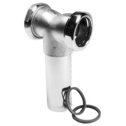 1-1/2 X 4 17 GAUGE BAFFLED SINK WASTE TWIN ELL WIT