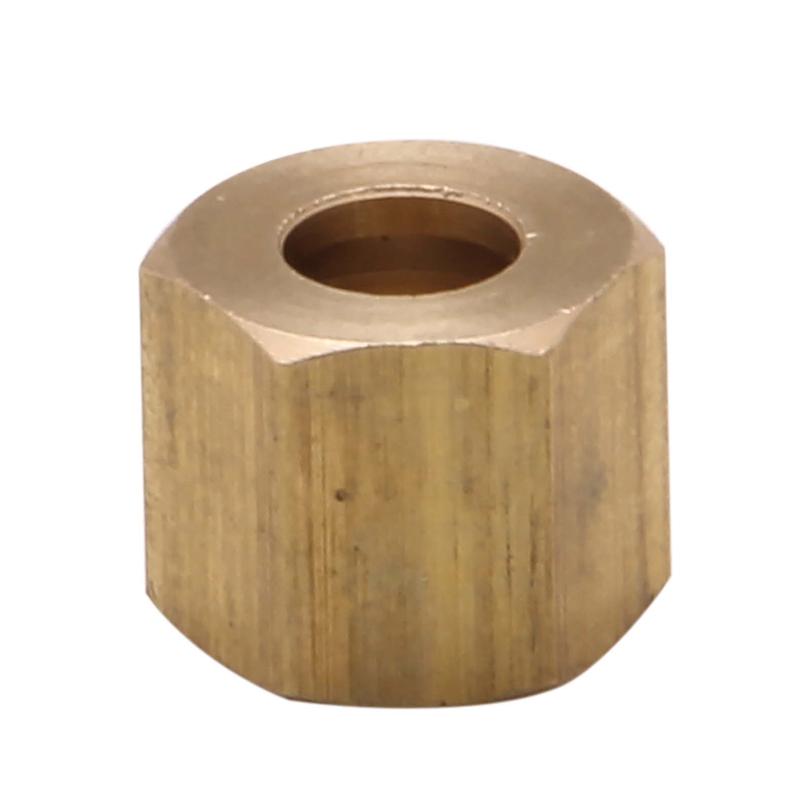 BRASS COMPRESSION NUT, 1/4” OD 1 BRASS COMPRESSION NUT, 1/4” OD