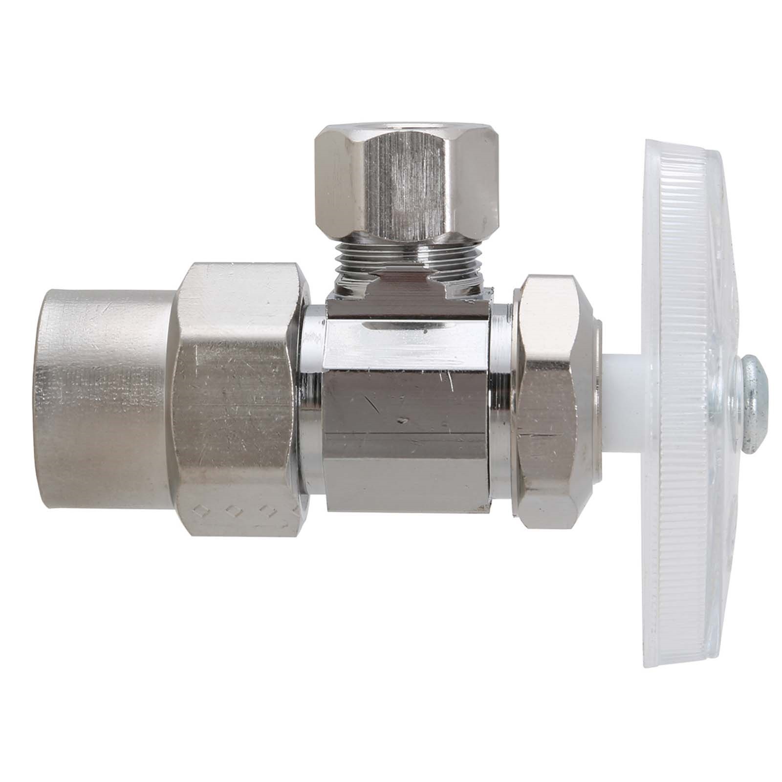 1/2 CPVC X 3/8 OD COMPRESSION CHROME PLATED BRASS 1 1/2 CPVC X 3/8 OD COMPRESSION CHROME PLATED BRASS
