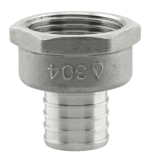 1/2 STAINLESS STEEL PEX X 1/2 FPT ADAPTER 1 1/2 STAINLESS STEEL PEX X 1/2 FPT ADAPTER