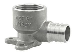 1/2 STAINLESS STEEL PEX X 1/2 FPT DROP EAR ELBOW 1 1/2 STAINLESS STEEL PEX X 1/2 FPT DROP EAR ELBOW