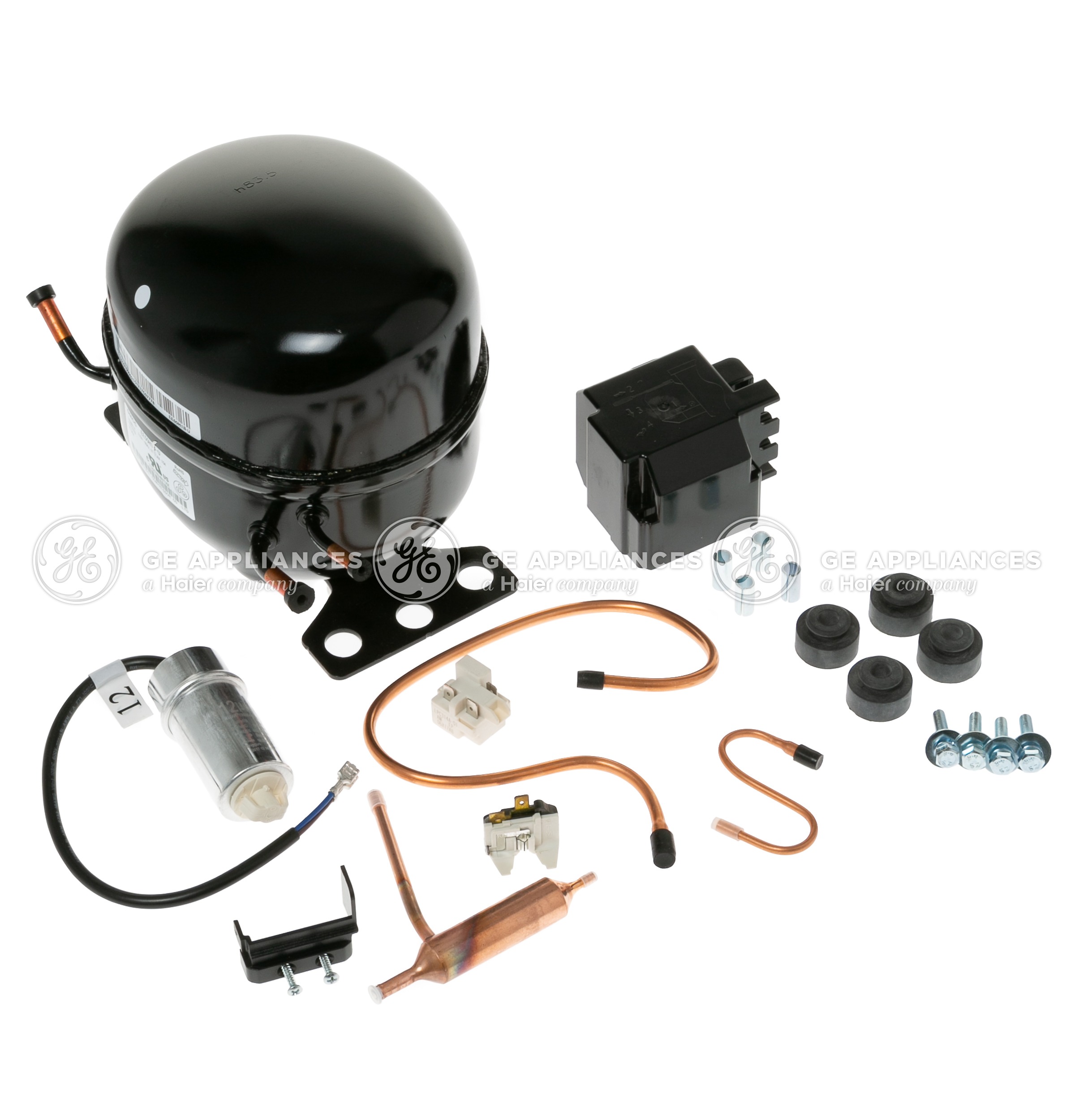 WR87X25648 Ge Refrigerator Single SPD Compressor Kit 1 WR87X25648 Ge Refrigerator Single SPD Compressor Kit