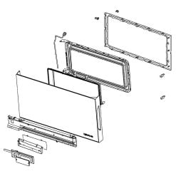 W11260402 Whirlpool Microwave Door