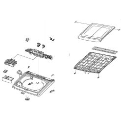 DC97-19575A Samsung Assembly Top Semi Cover WA3000J