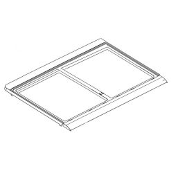 MCK53463001 LG Refrigerator Crisper Drawer Cover Frame Shelf Assembly