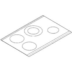 Bosch OEM 00770872 GLASS CERAMIC HOB TOP Appliance Part