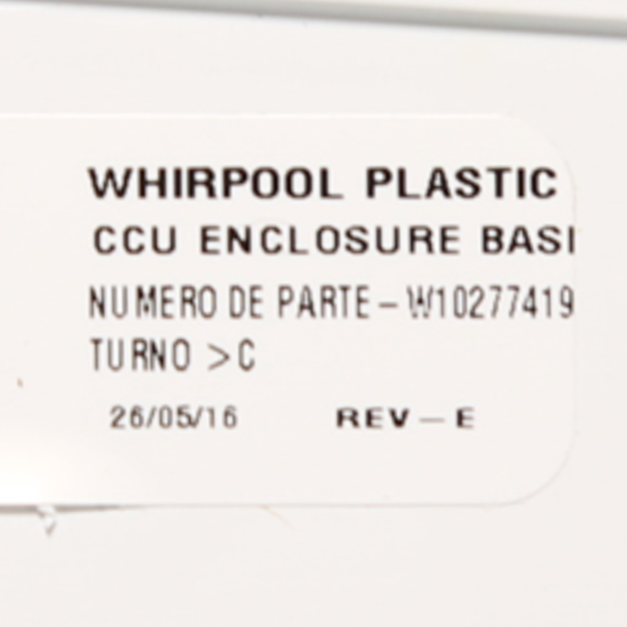 WPW10525369 WHIRLPOOL CNTRL-ELEC 1 WPW10525369 WHIRLPOOL CNTRL-ELEC
