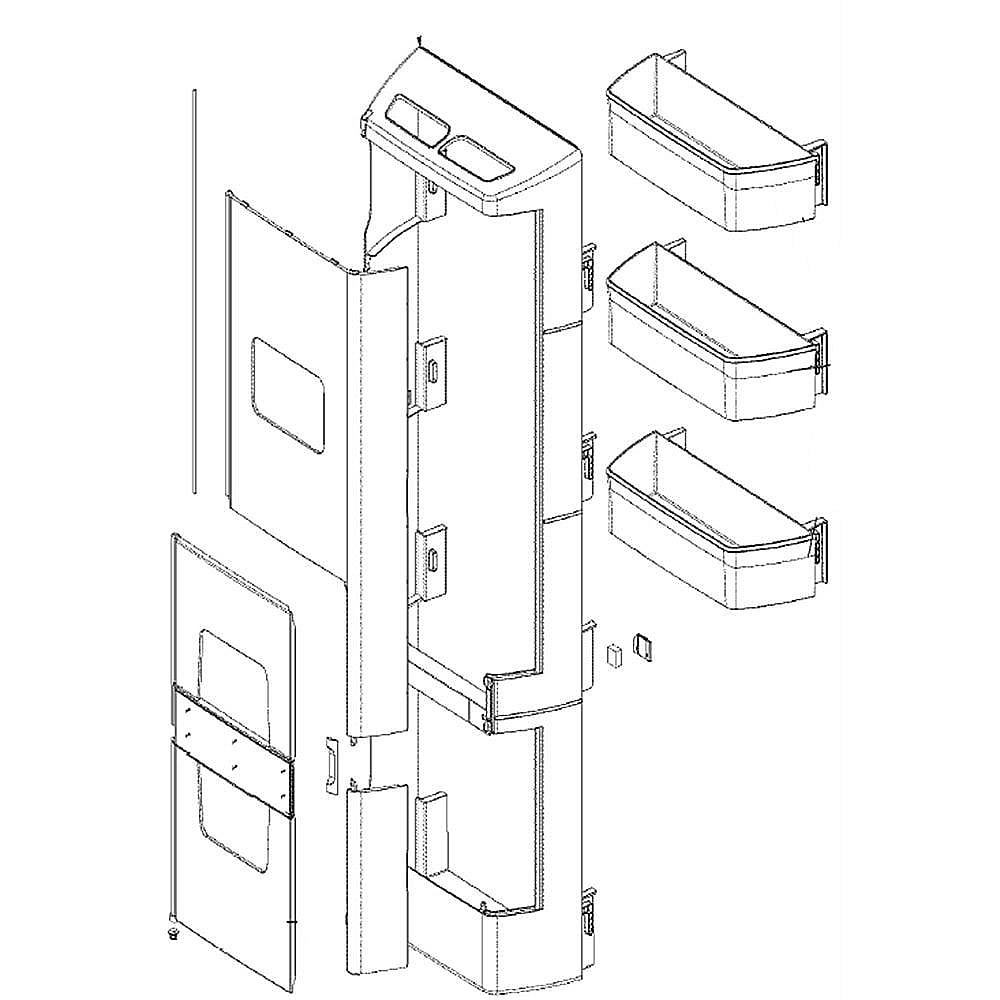ABQ74662102 LG Home Bar Case Assembly 1 ABQ74662102 LG Home Bar Case Assembly