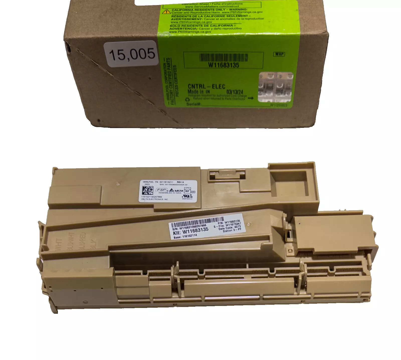 W11683135 Control-elec+core Stock Tested Perfect Fit 1 W11683135 Control-elec+core Stock Tested Perfect Fit